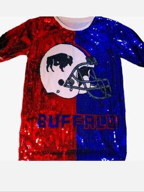 BUFFALO BILLS FOOTBALL SPARKLY JERSEY DRESS
